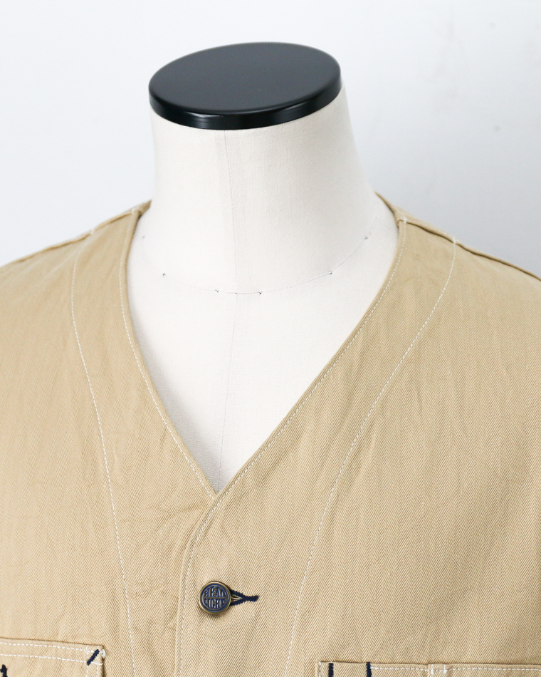 HEADLIGHT HD15909 10oz. RANDOM HBT WORK VEST Khaki