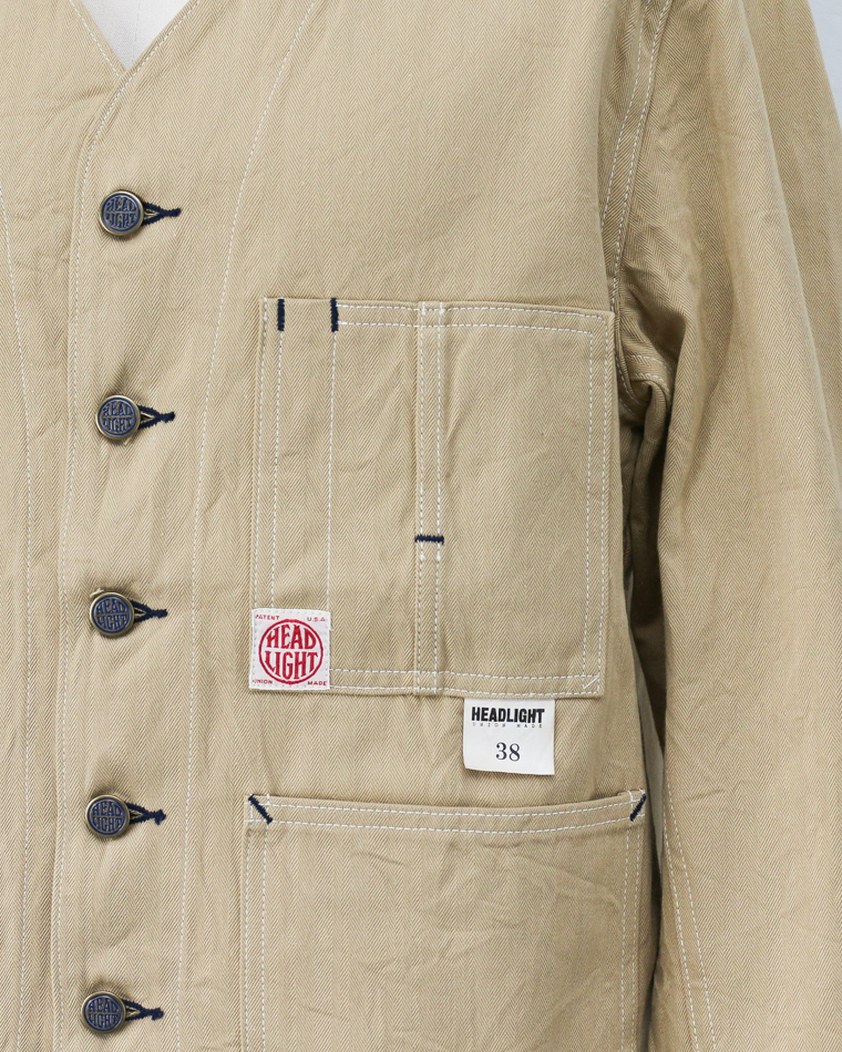 HEADLIGHT HD15909 10oz. RANDOM HBT WORK VEST Khaki