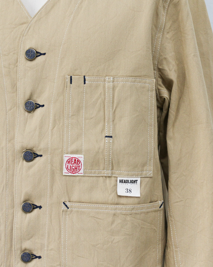 HEADLIGHT HD15909 10oz. RANDOM HBT WORK VEST Khaki