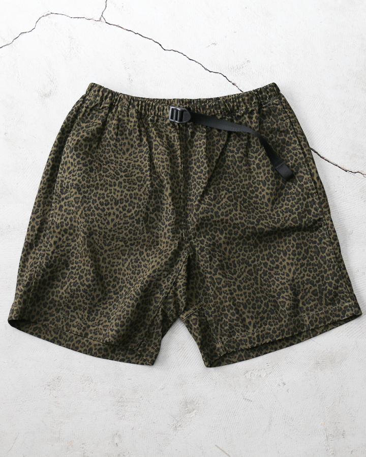 THRIFTY LOOK PRINTED 90S PRINTED 90S CLIMBING SHORTS Green Leopard