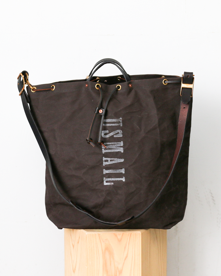 VASCO CANVAS × LEATHER MAIL PURSE BAG LARGE VS-211 Black