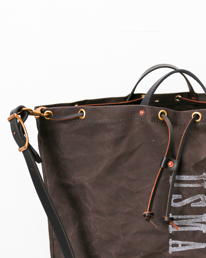 VASCO CANVAS × LEATHER MAIL PURSE BAG LARGE VS-211 Black