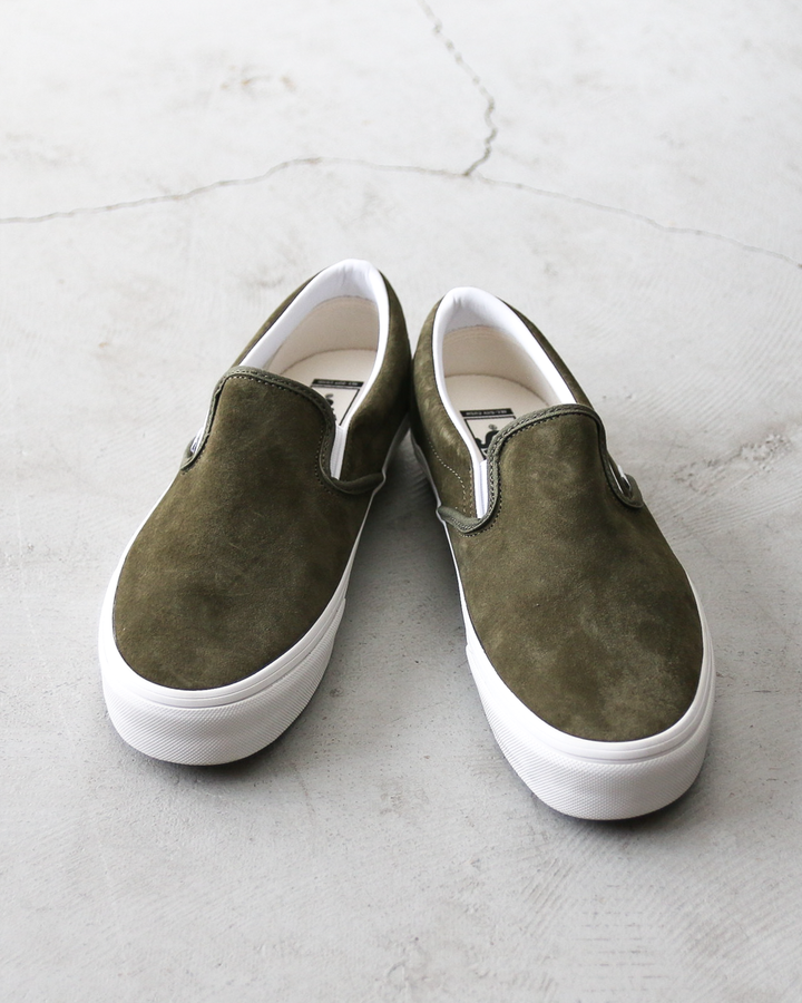 VANS バンズ Classic Slip-On VN00117AFR1 PIG SUEDE Mossy Olive