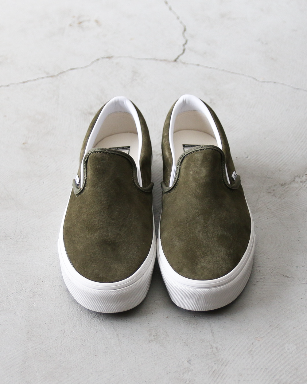 VANS バンズ Classic Slip-On VN00117AFR1 PIG SUEDE Mossy Olive