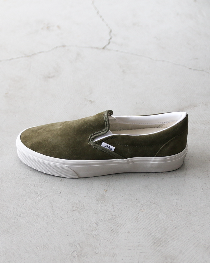 VANS バンズ Classic Slip-On VN00117AFR1 PIG SUEDE Mossy Olive