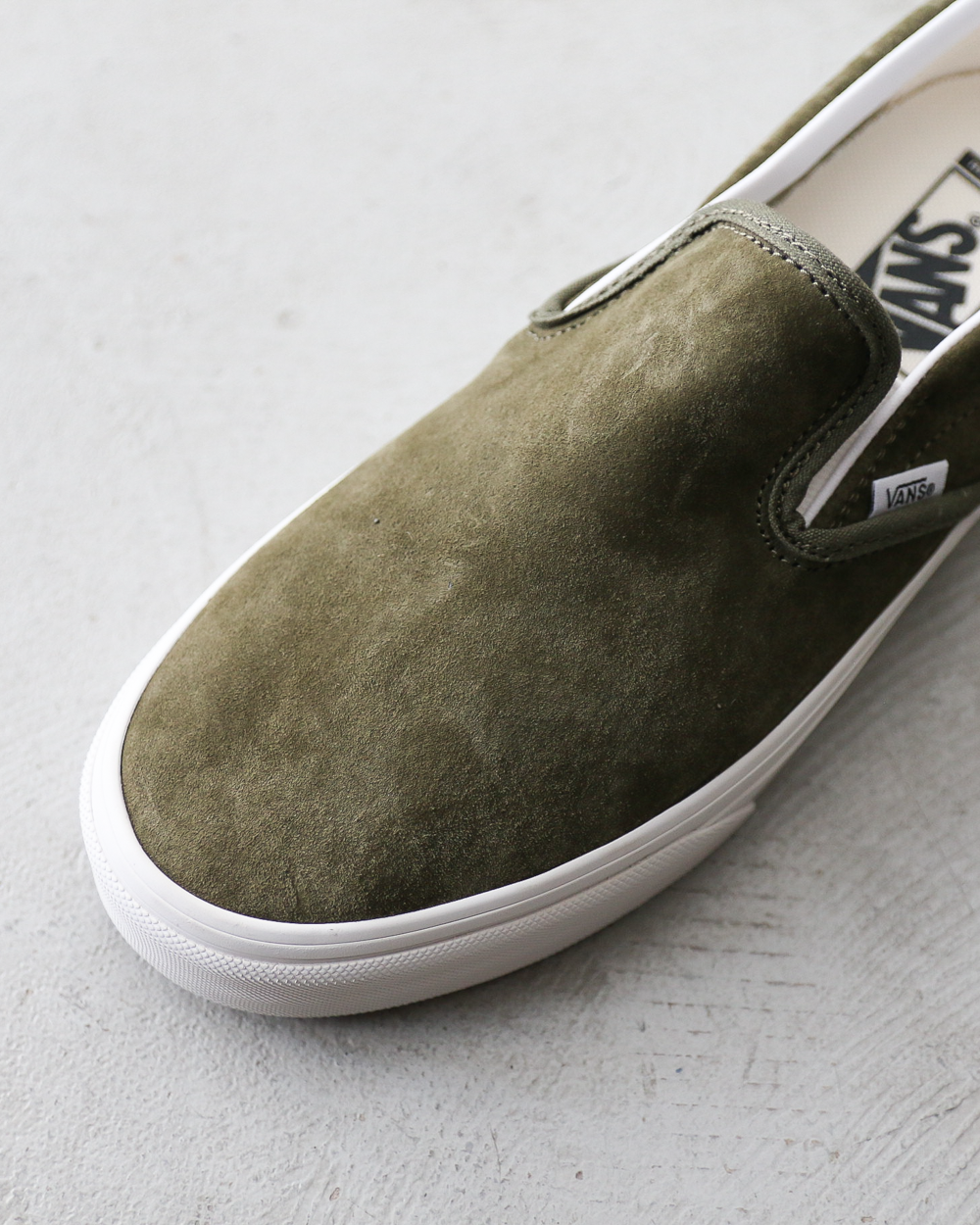 VANS バンズ Classic Slip-On VN00117AFR1 PIG SUEDE Mossy Olive