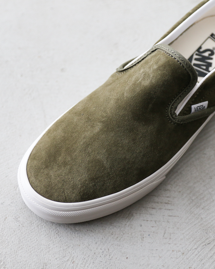 VANS バンズ Classic Slip-On VN00117AFR1 PIG SUEDE Mossy Olive
