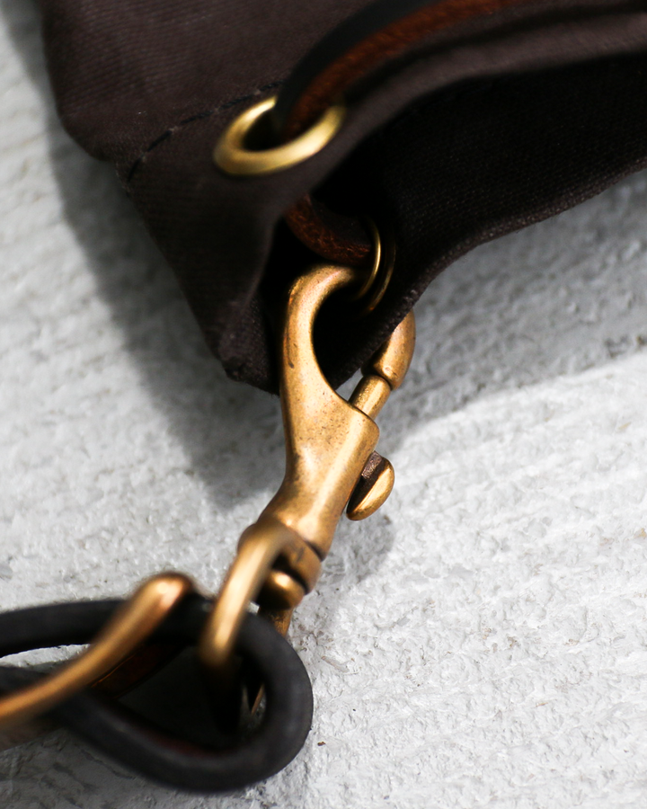 VASCO CANVAS × LEATHER MAIL PURSE BAG LARGE VS-211 Black