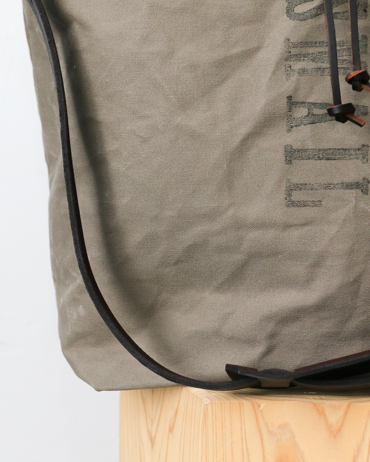 VASCO CANVAS × LEATHER MAIL PURSE BAG LARGE VS-211 Gray