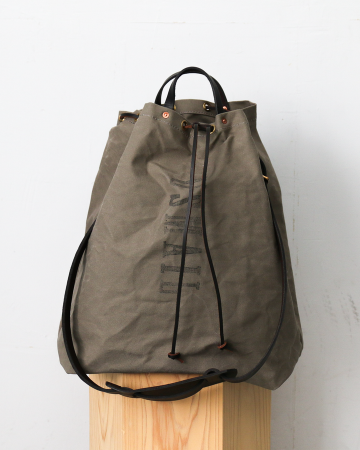 VASCO CANVAS × LEATHER MAIL PURSE BAG LARGE VS-211 Gray