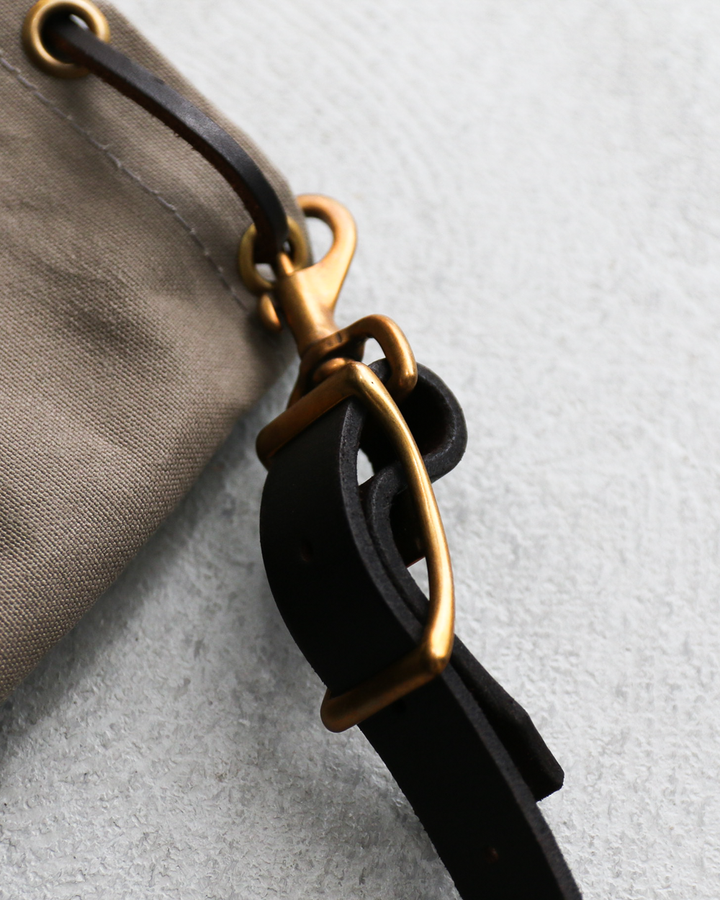 VASCO CANVAS × LEATHER MAIL PURSE BAG LARGE VS-211 Gray