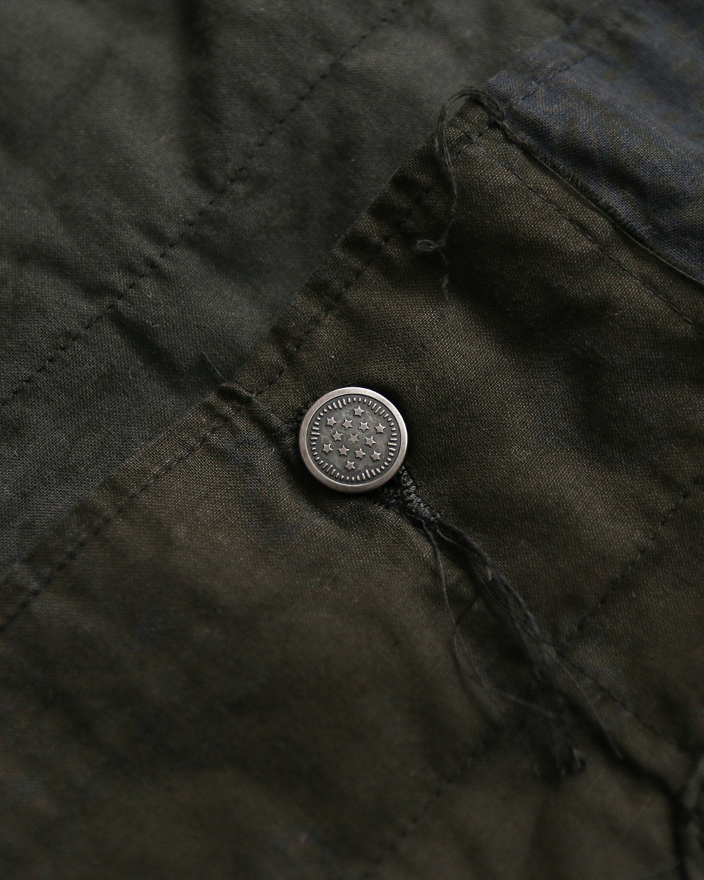 Mr.OLDMAN×redad ミスターオールドマン×レダッド Bandana Patchwork Coverall Black Over Dye B