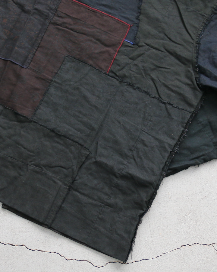 Mr.OLDMAN×redad ミスターオールドマン×レダッド Bandana Patchwork Coverall Black Over Dye B
