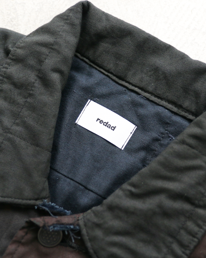 Mr.OLDMAN×redad ミスターオールドマン×レダッド Bandana Patchwork Coverall Black Over Dye C