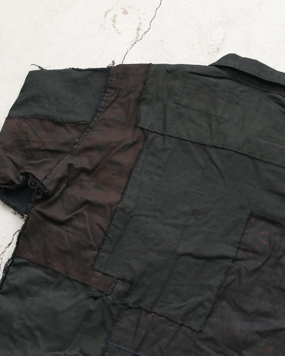 Mr.OLDMAN×redad ミスターオールドマン×レダッド Bandana Patchwork Coverall Black Over Dye C