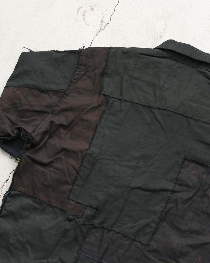 Mr.OLDMAN×redad ミスターオールドマン×レダッド Bandana Patchwork Coverall Black Over Dye C
