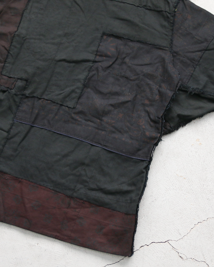 Mr.OLDMAN×redad ミスターオールドマン×レダッド Bandana Patchwork Coverall Black Over Dye C
