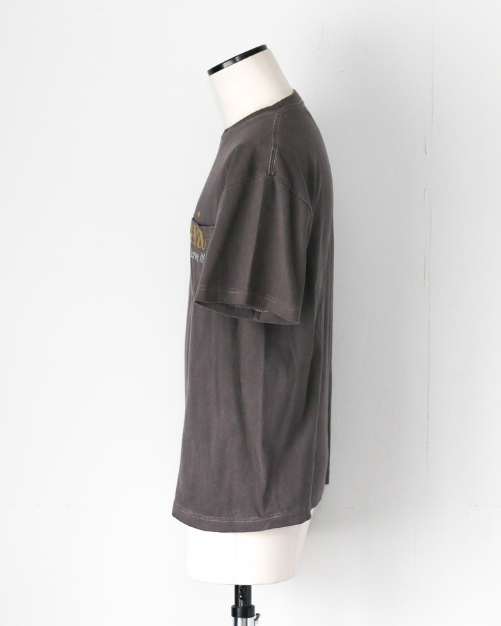 melple Pasadena Pocket Tee (Thank you always California) Brown
