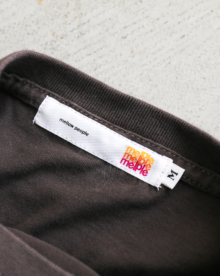 melple Pasadena Pocket Tee (Thank you always California) Brown