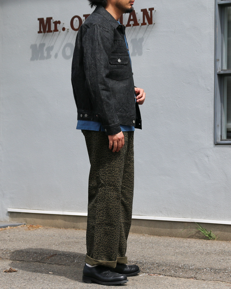 THRIFTY LOOK PRINTED 90S EASY BAGGY PANTS Green Leopard