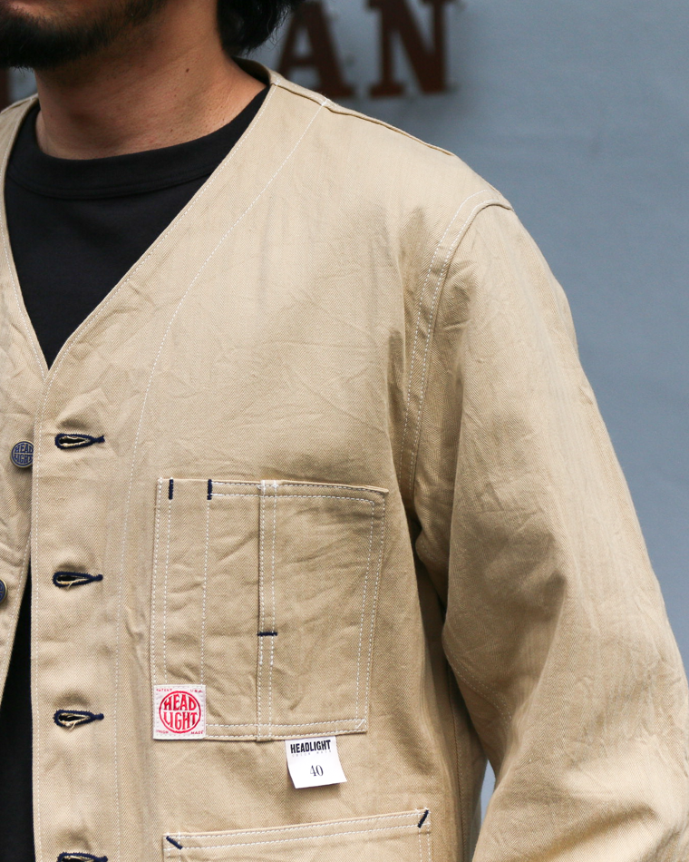 HEADLIGHT HD15909 10oz. RANDOM HBT WORK VEST Khaki