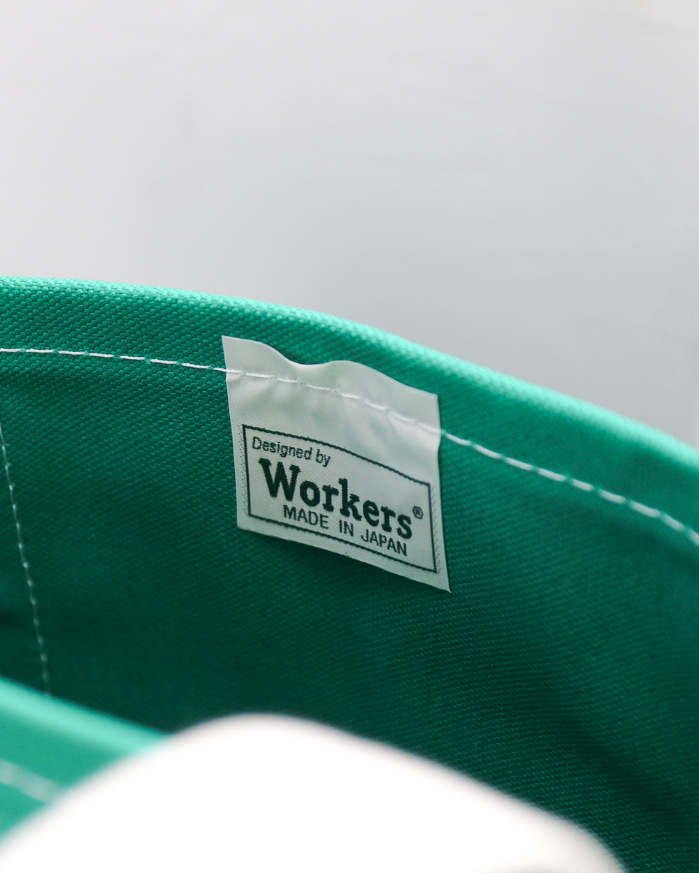 WORKERS ワーカーズ Deluxe Pocket Tote Bag Green × Navy Long Handle