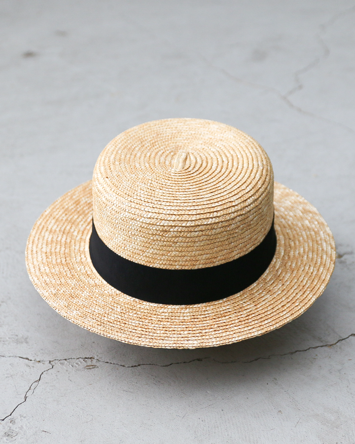 HIGHER HB26017 STRAW MOTTLED BLADE BOATER　