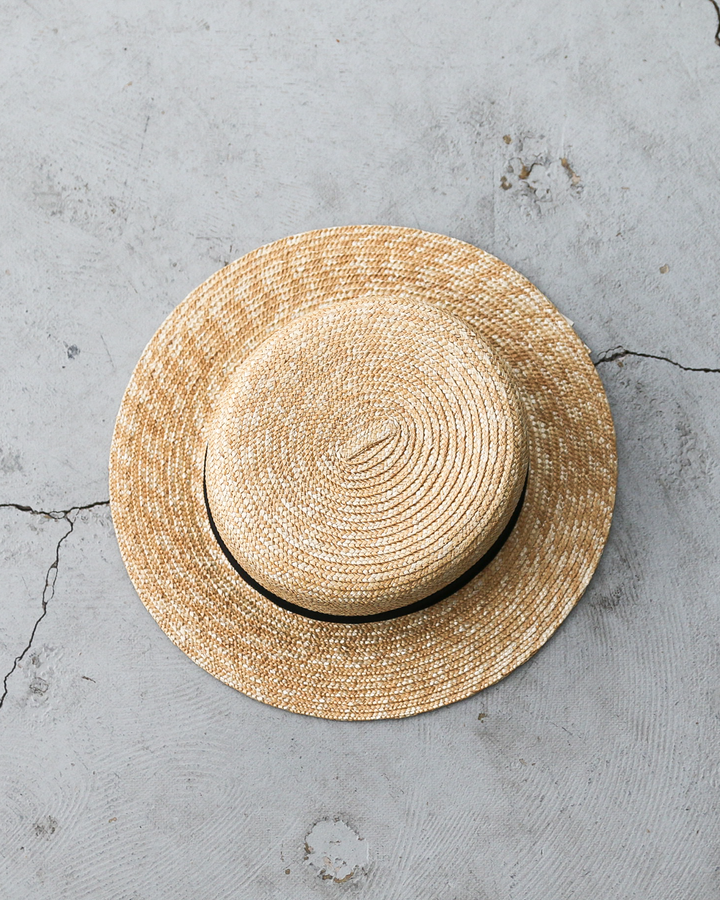 HIGHER HB26017 STRAW MOTTLED BLADE BOATER　