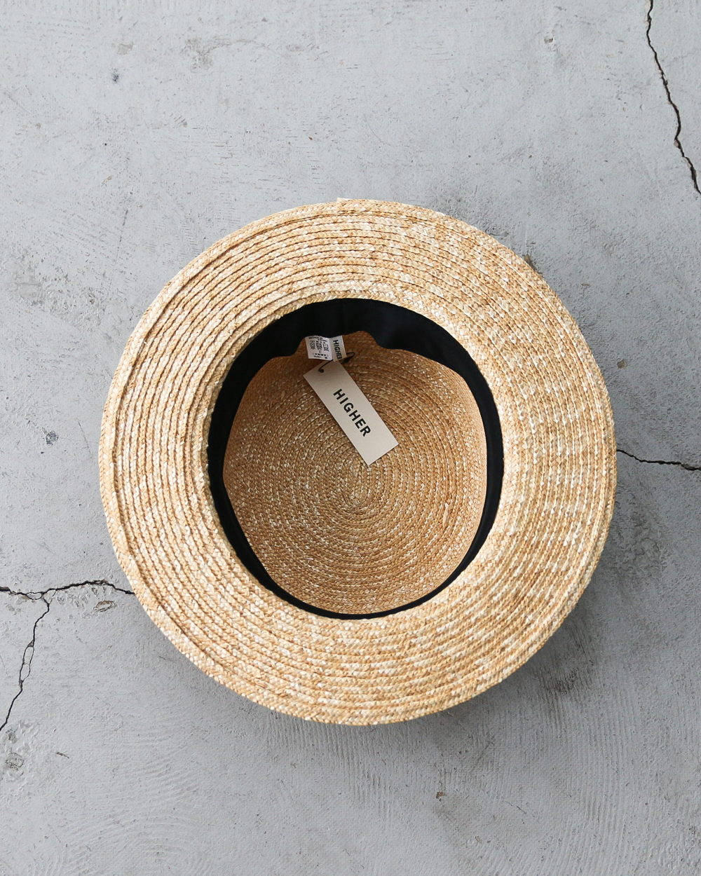 HIGHER HB26017 STRAW MOTTLED BLADE BOATER　