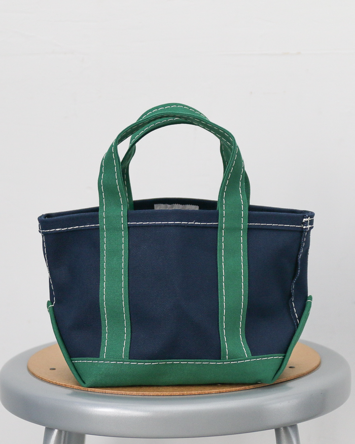 WORKERS ワーカーズ Deluxe Tote, Mini, Dark Navy x Green