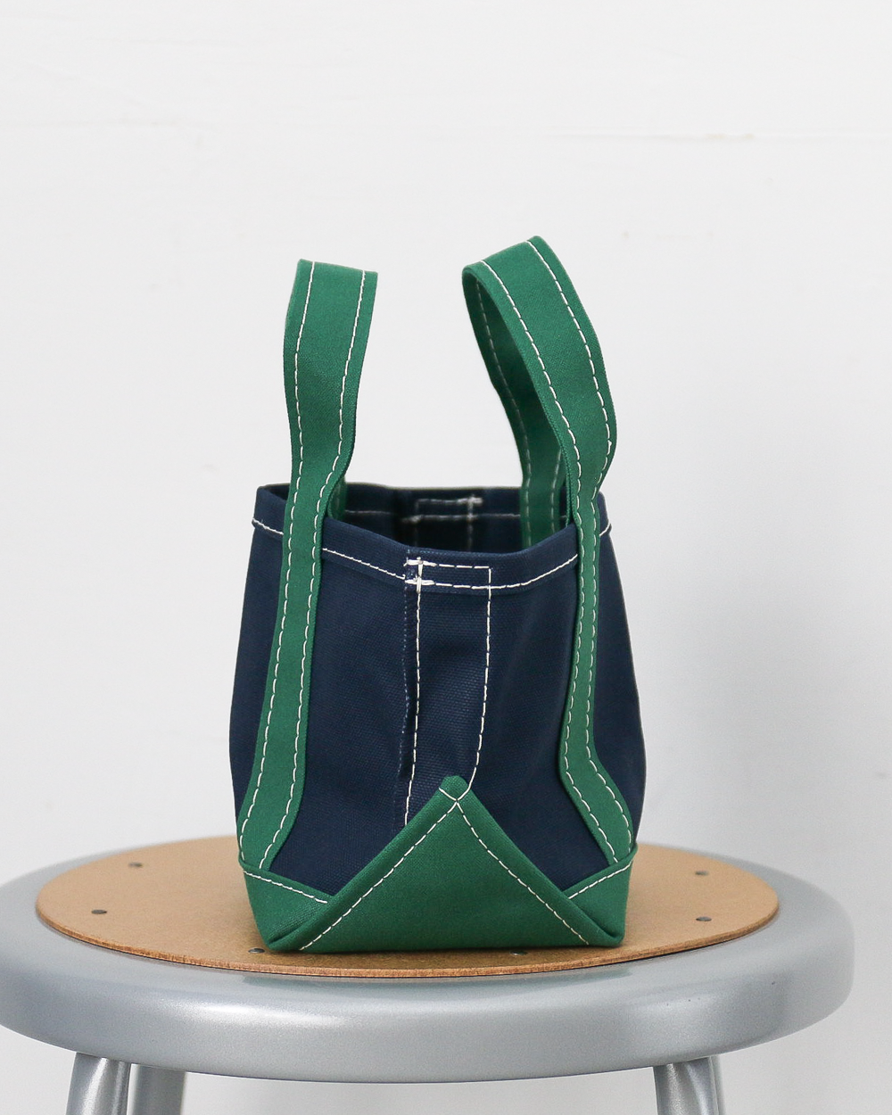 WORKERS ワーカーズ Deluxe Tote, Mini, Dark Navy x Green