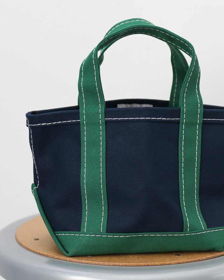 WORKERS ワーカーズ Deluxe Tote, Mini, Dark Navy x Green