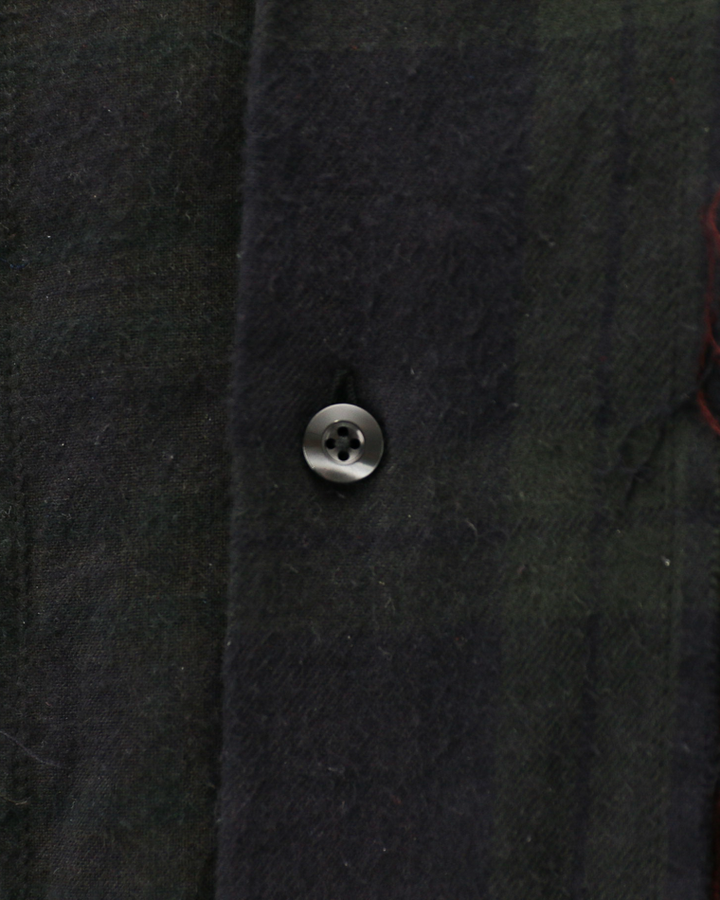 redad patchwork check shirt black over dye