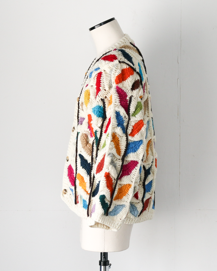 MacMahon Knitting Mills マクマホンニッティングミルズ Button Cardigan-Leaf