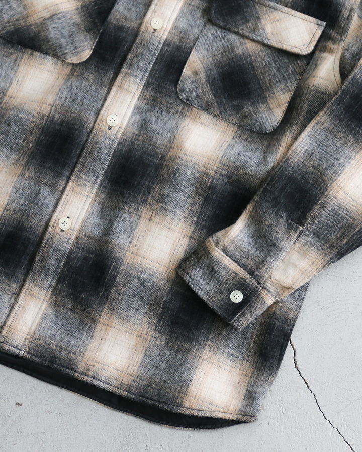 FIVE BROTHER Five Brother Shaggy Check Shirts Jacket Black