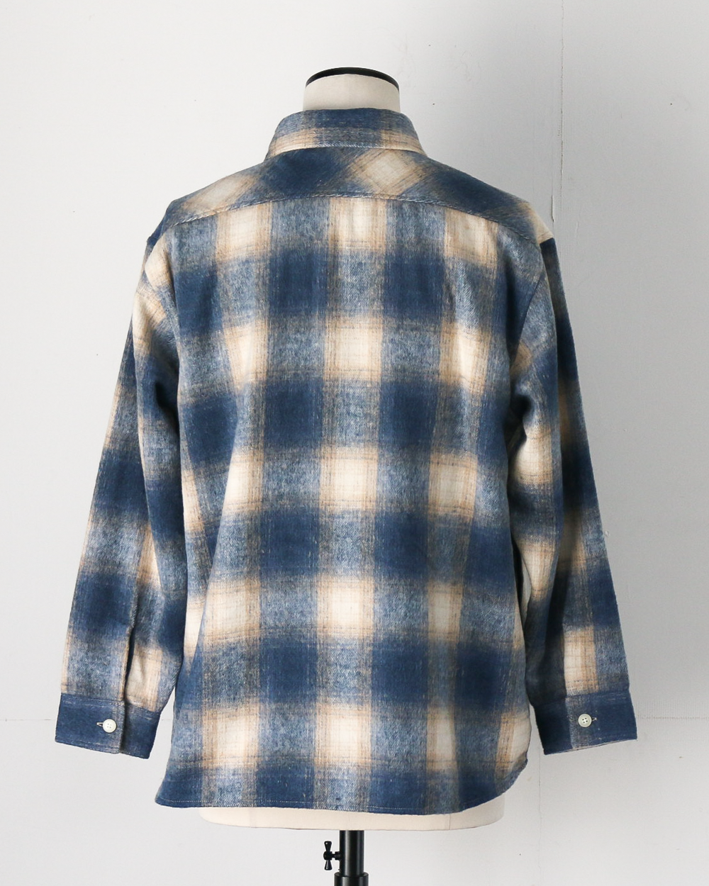 FIVE BROTHER ファイブブラザー Shaggy Check Shirts Jacket Blue