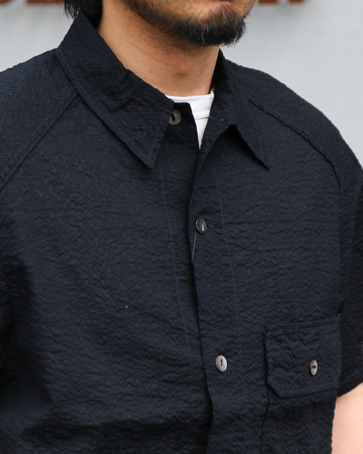 CORONA CS011S-26-03: Cotton Lawn Ripple / Navy