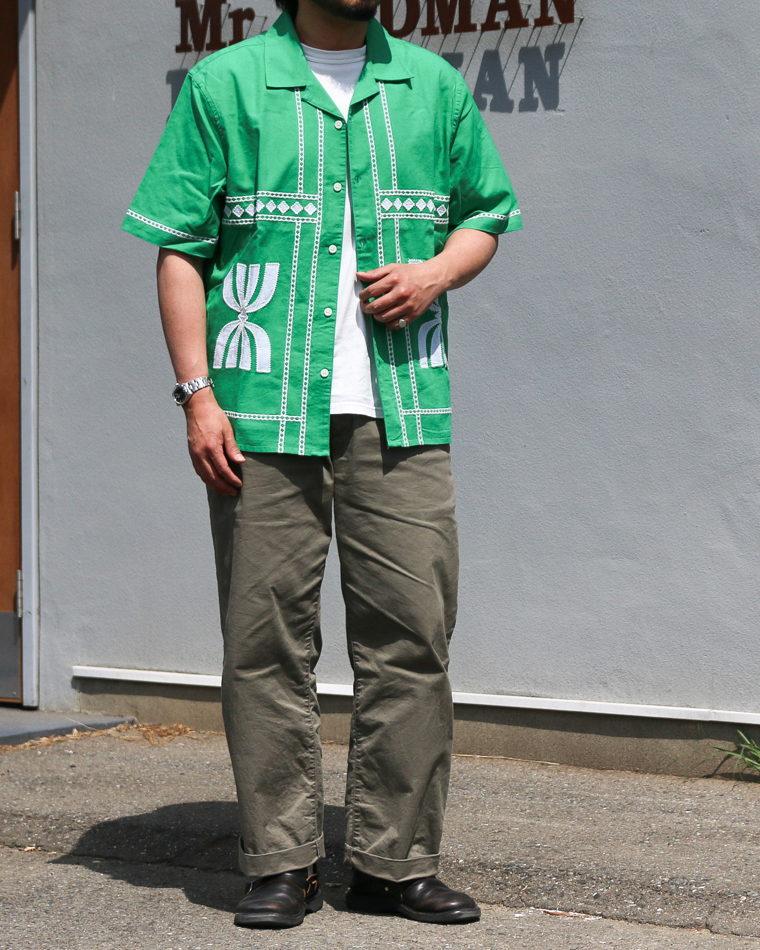 Wax London Border Applique Shirt Green
