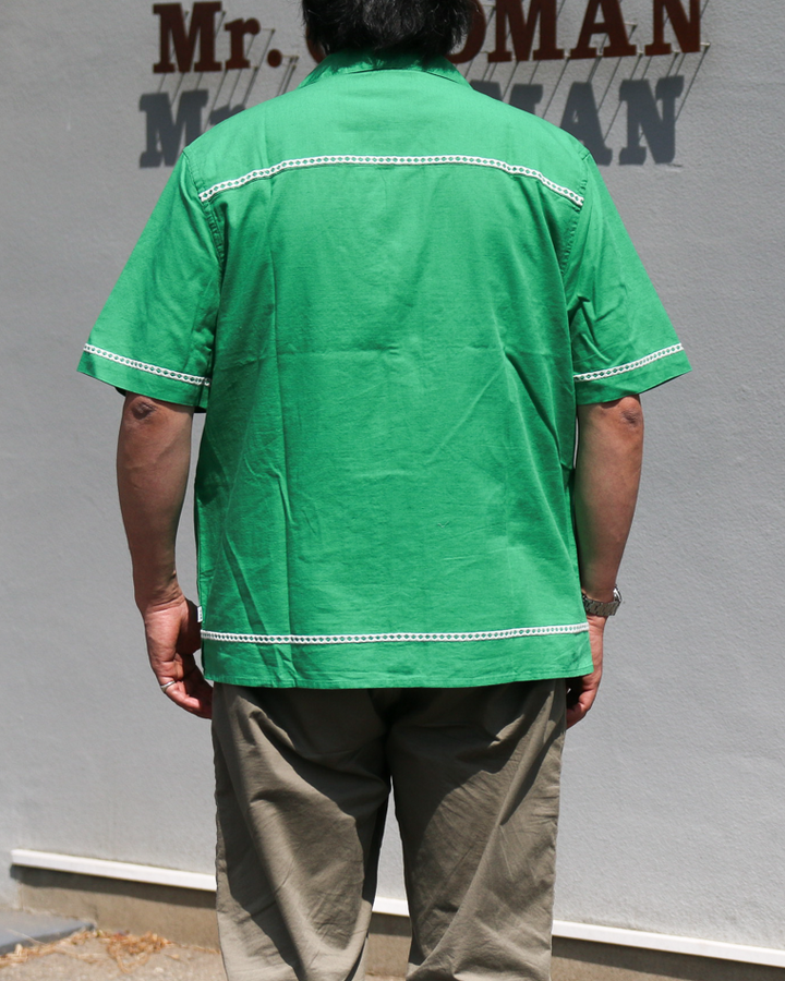 Wax London Border Applique Shirt Green