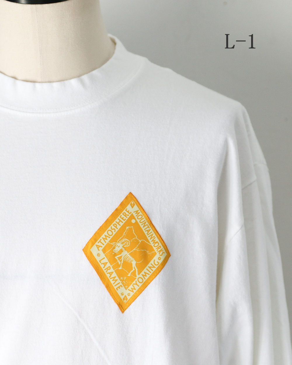 ATMOSPHERE MOUNTAIN WORKS アトモスフィアマウンテンワークス L/S Logo Tee