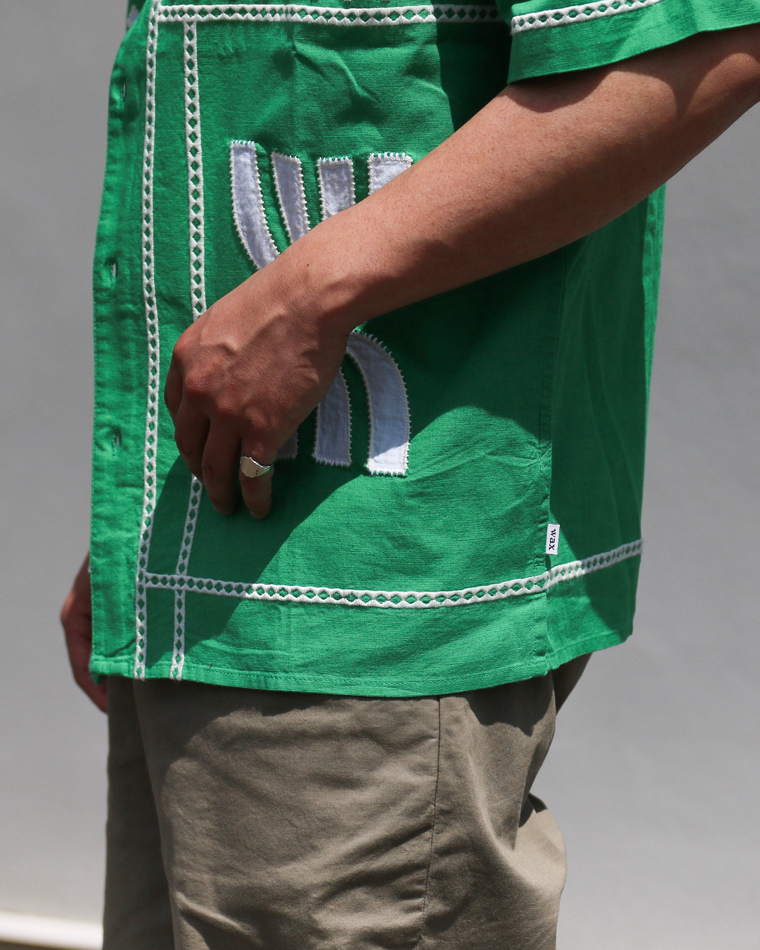 Wax London Border Applique Shirt Green