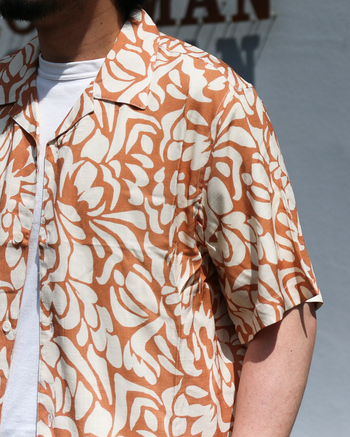 Wax London Two Tone Floral Shirt Beige