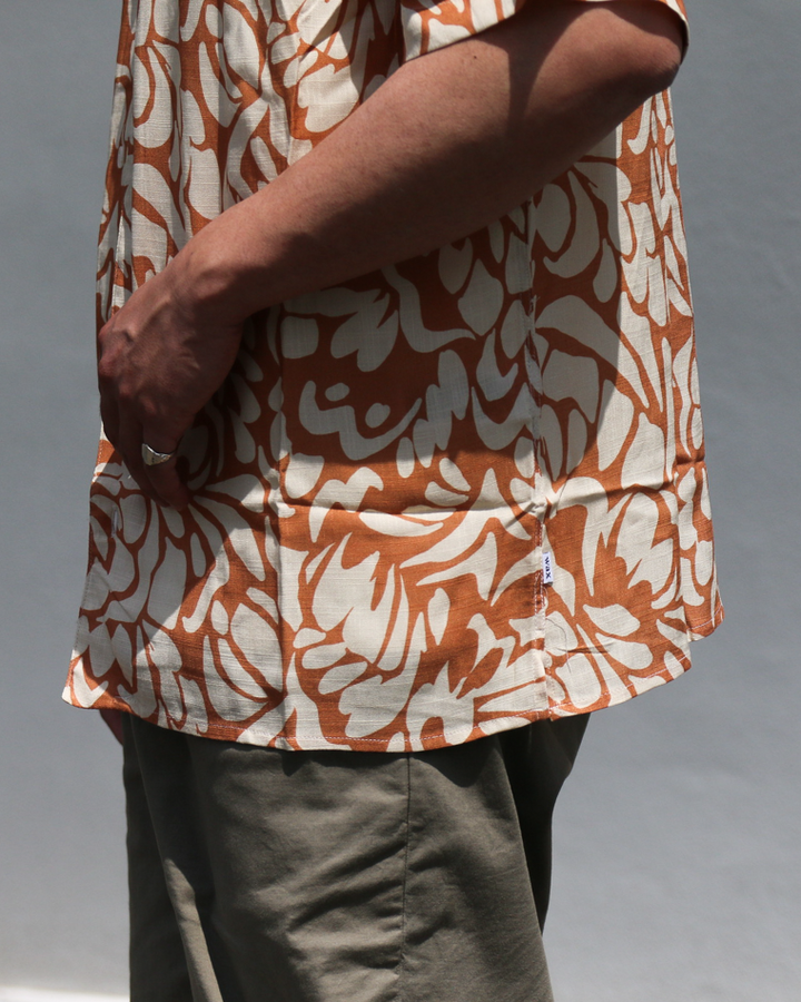 Wax London Two Tone Floral Shirt Beige
