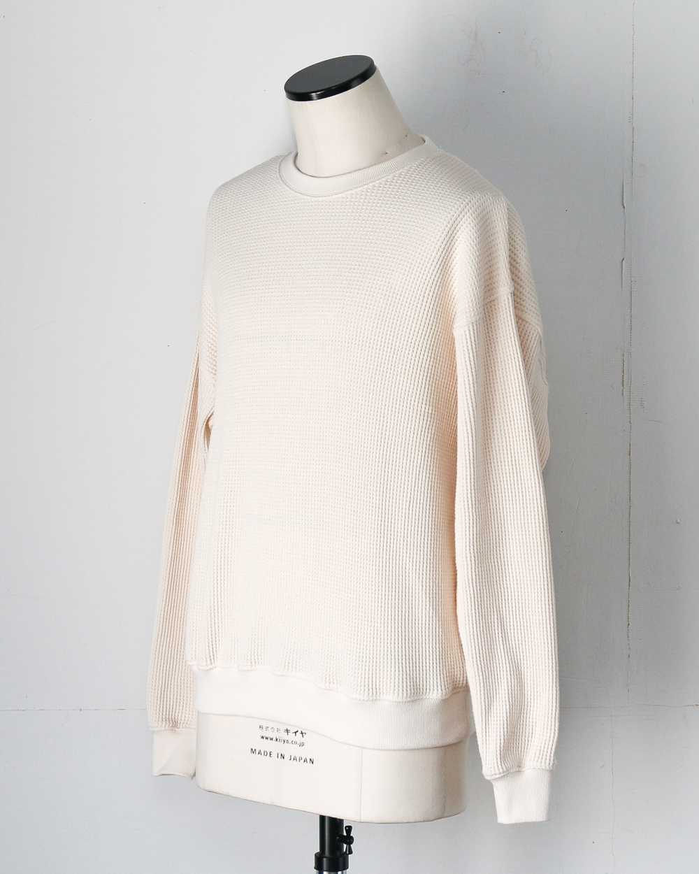 Mr.OLDMAN ミスターオールドマン Heavy Waffle Thermal Crew Sweat Natural