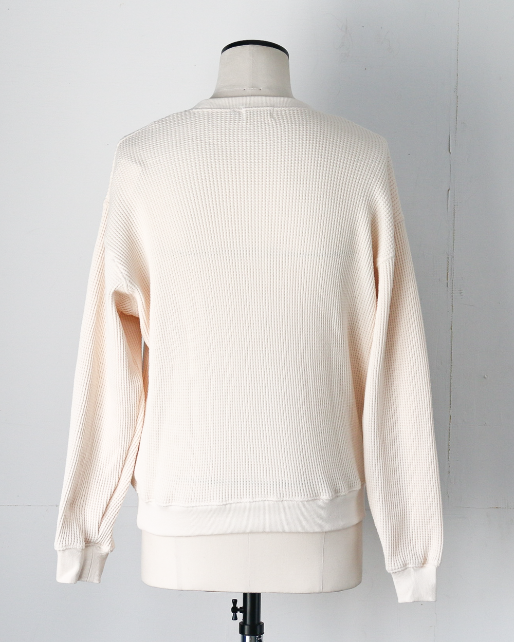 Mr.OLDMAN ミスターオールドマン Heavy Waffle Thermal Crew Sweat Natural