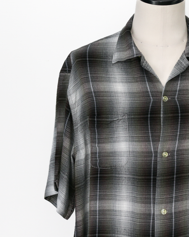 TOWN CRAFT 60s OMBRE LOOP COLLAR SS SHIRTS Green