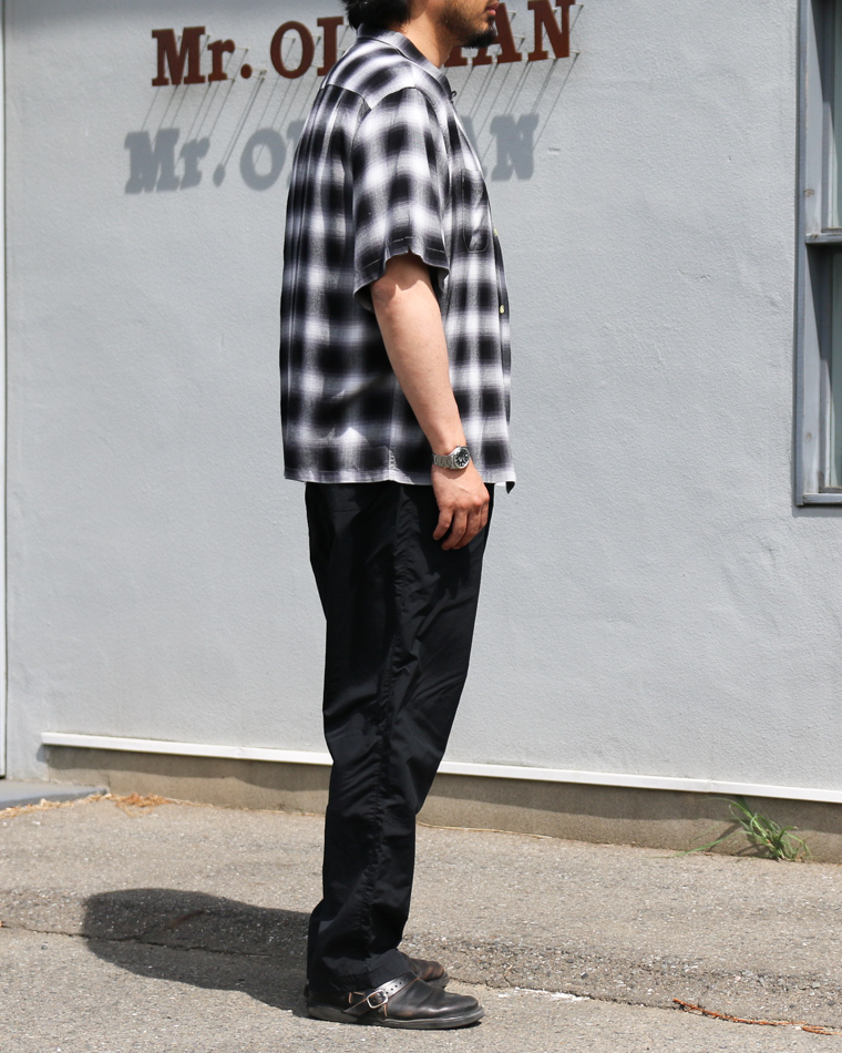 TOWN CRAFT 60s OMBRE LOOP COLLAR SS SHIRTS Black