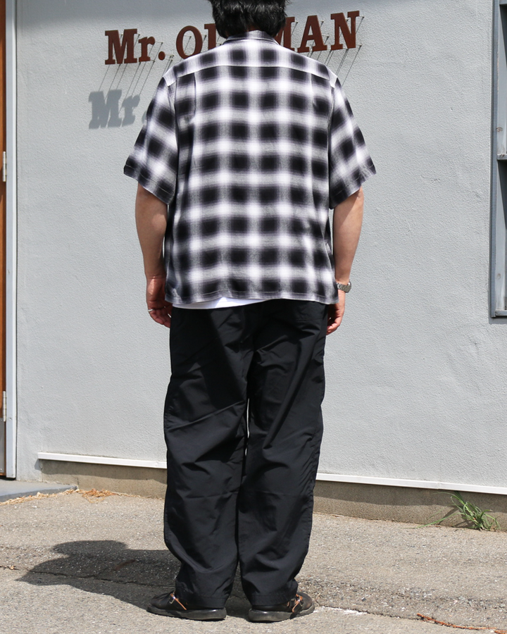 TOWN CRAFT 60s OMBRE LOOP COLLAR SS SHIRTS Black