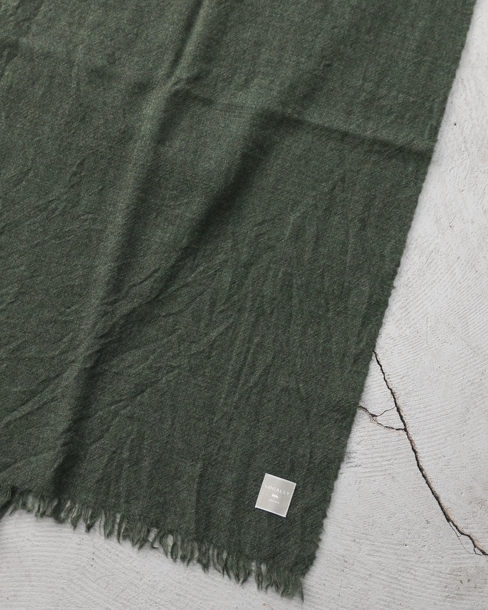 LOCALLY ローカリー 02452 light  short  muffler Moss  green