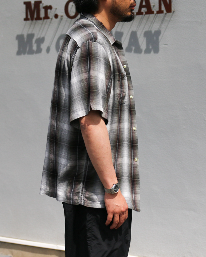 TOWN CRAFT 60s OMBRE LOOP COLLAR SS SHIRTS Green